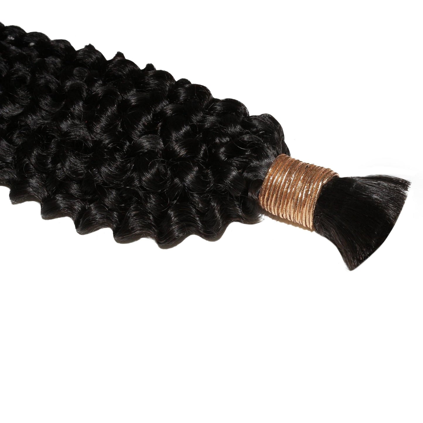 Natural 1B Textured Curly Bulk Braiding Hair