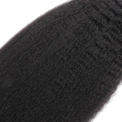 Natural 1B Textured Straight Bulk Braiding Hair