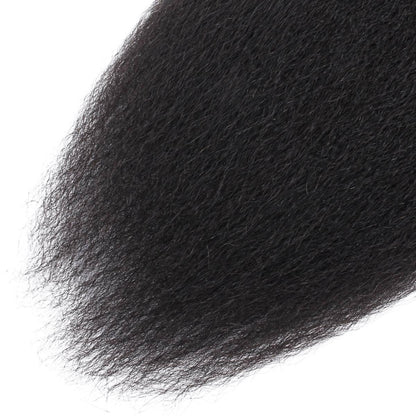 Natural 1B Textured Straight Bulk Braiding Hair