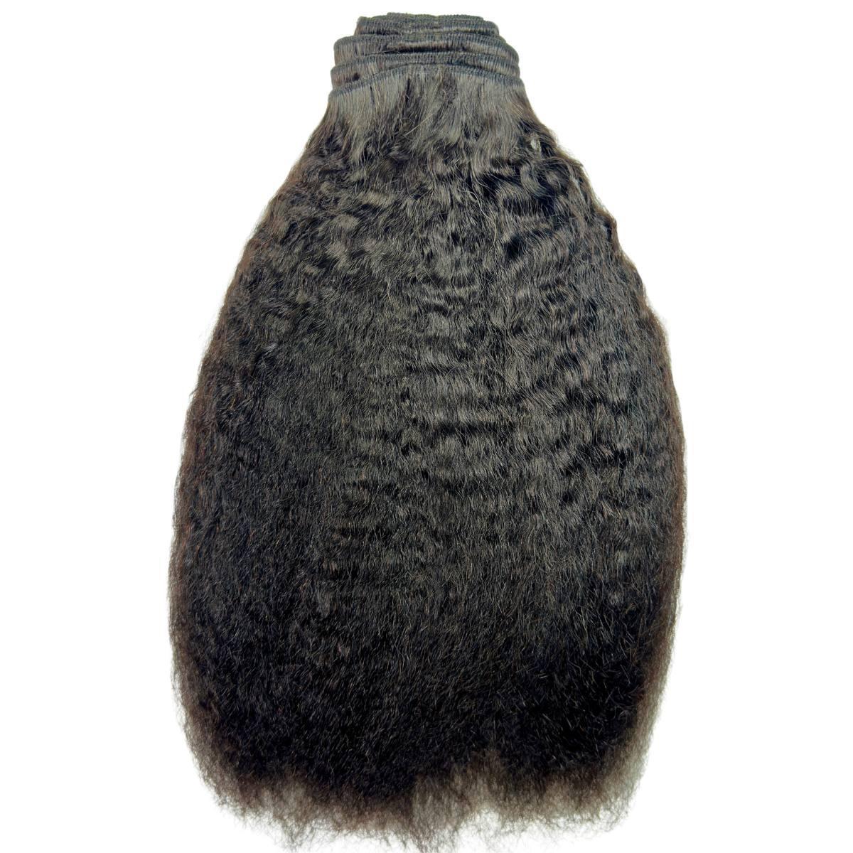 Textured Straight Clip-In 100% Human Hair Extensions