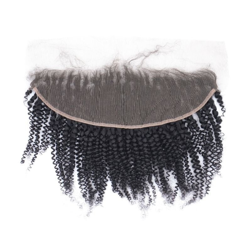 Afro Textured Curly 13x4 Transparent Lace Hair Frontal