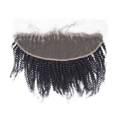 Afro Textured Curly 13x4 Transparent Lace Hair Frontal