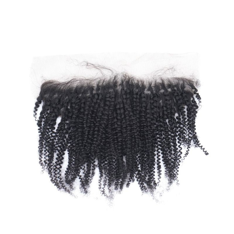 Afro Textured Curly 13x4 Transparent Lace Hair Frontal