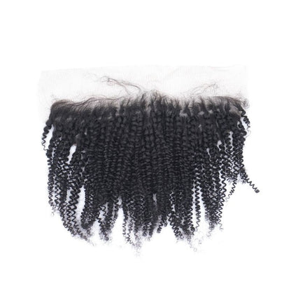 Afro Textured Curly 13x4 Transparent Lace Hair Frontal