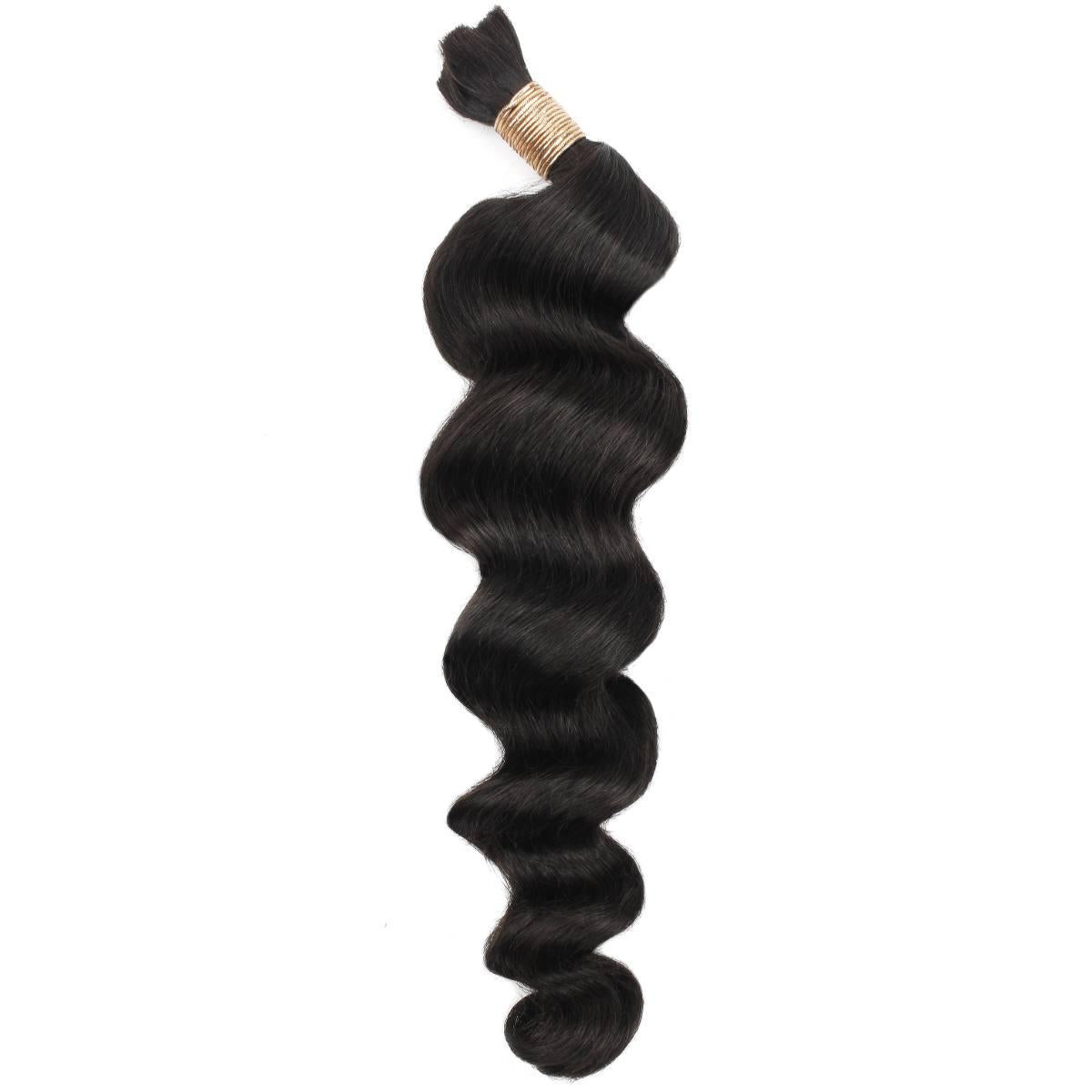 Natural 1B Loose Wave Bulk Braiding Hair
