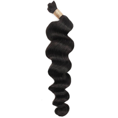 Natural 1B Loose Wave Bulk Braiding Hair