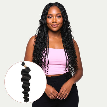 Natural 1B Loose Wave Bulk Braiding Hair
