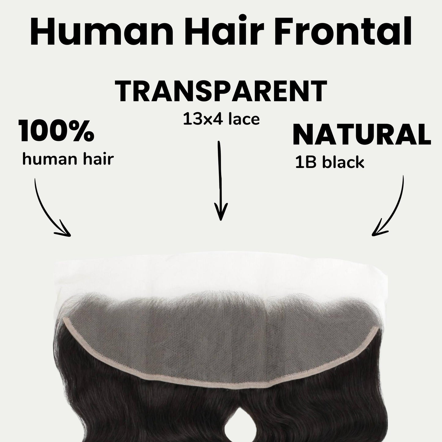 Malaysian Body Wave 13x4 Transparent Lace Hair Frontal