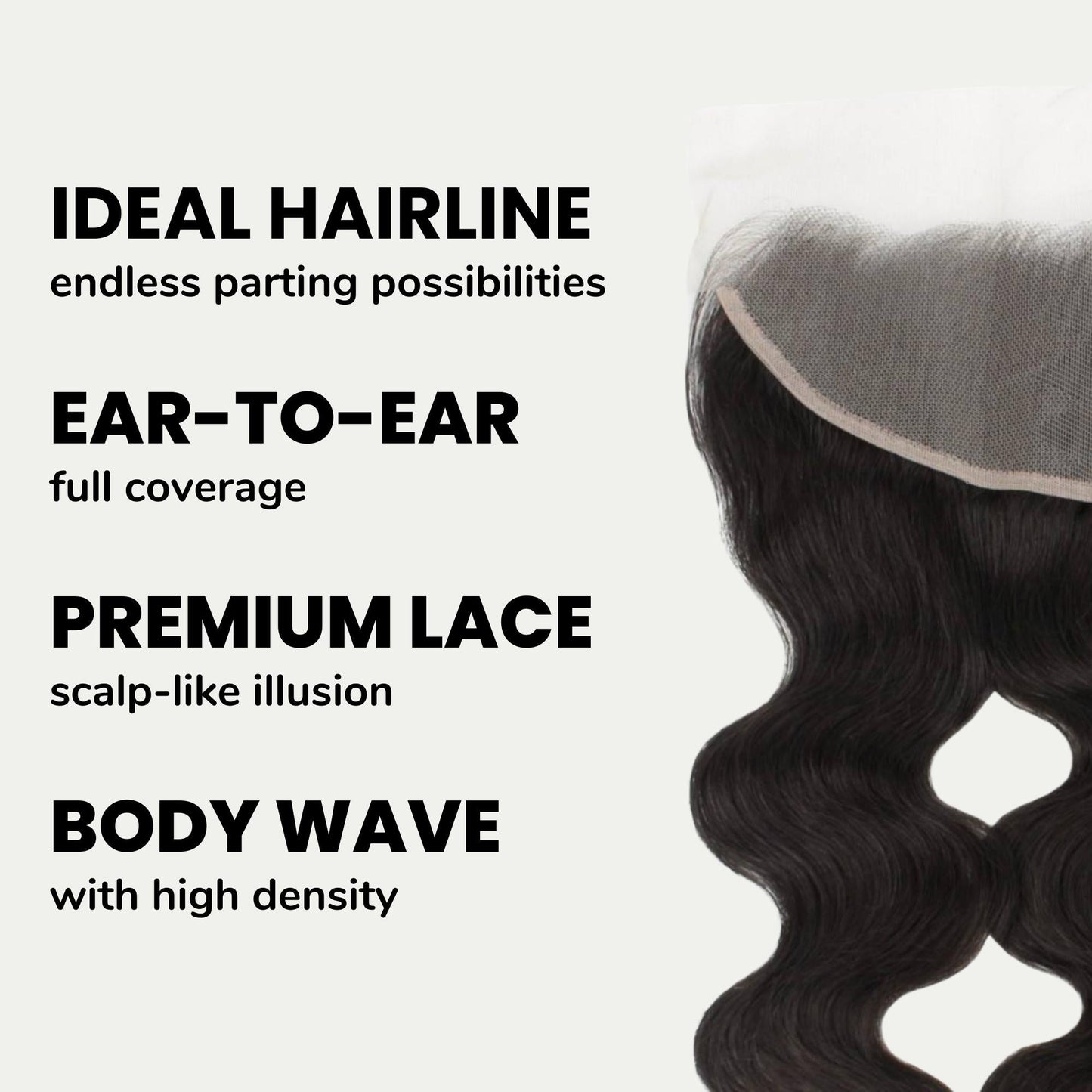 Malaysian Body Wave 13x4 Transparent Lace Hair Frontal