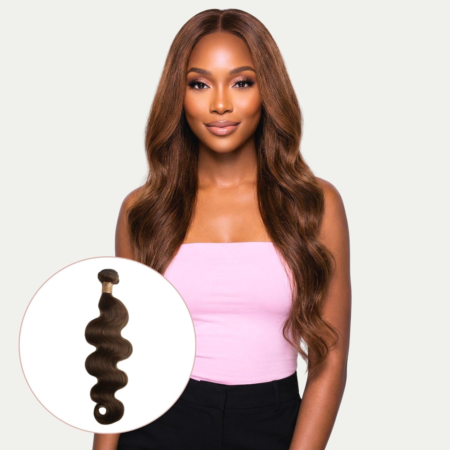 #4 Medium Brown Body Wave Hair Bundles