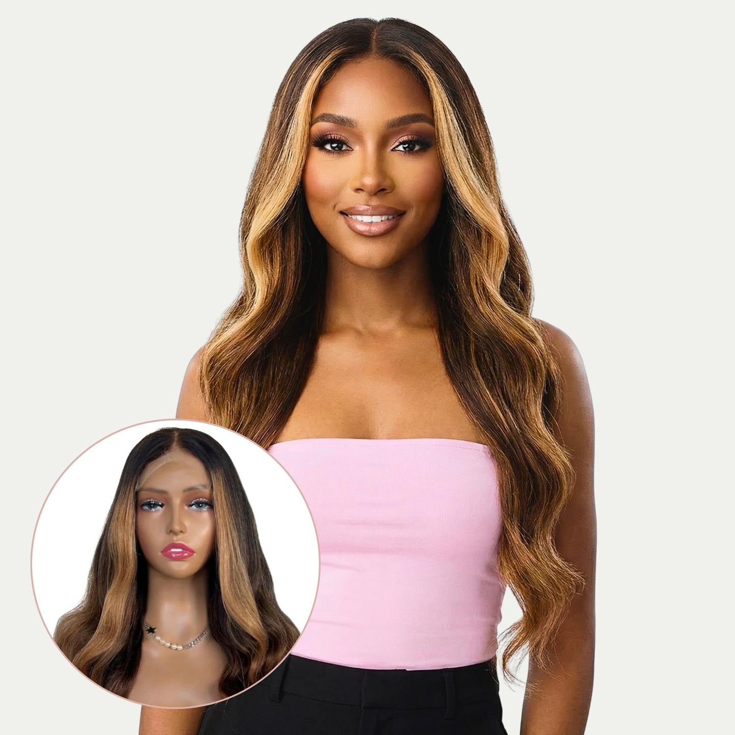 Professionally Colored Mystique Glueless 5x5 HD Lace Human Hair Closure Wig