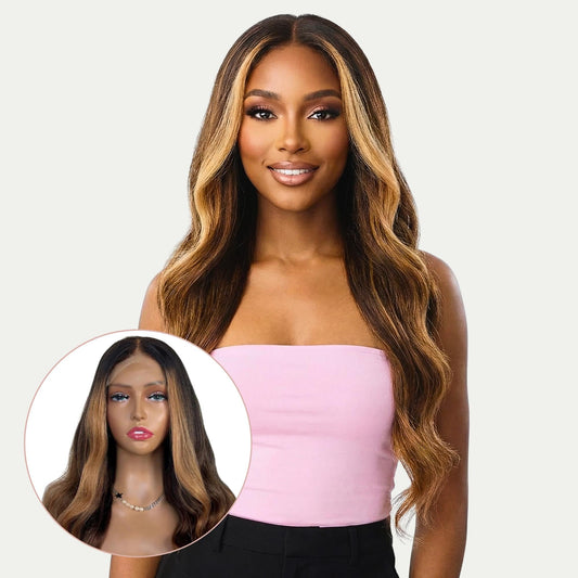 Professionally Colored Mystique Glueless 5x5 HD Lace Human Hair Closure Wig