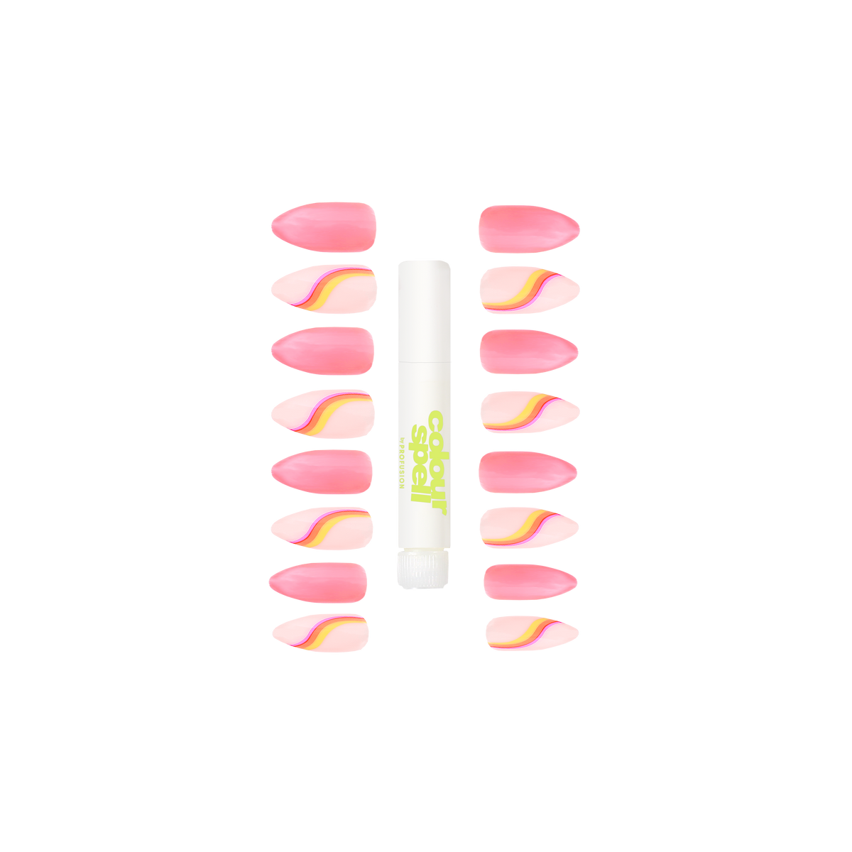 Press On Nails & Glue - Hot Pink