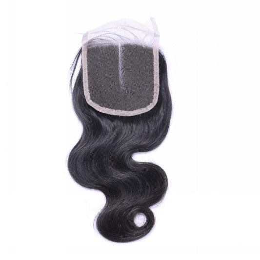 HD Lace Black hair closure on a white background