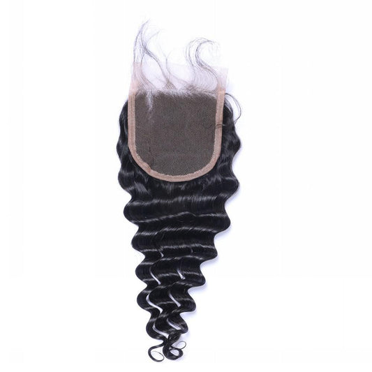 Deep Wave Black 5x5 HD Lace Closure, Human Hair