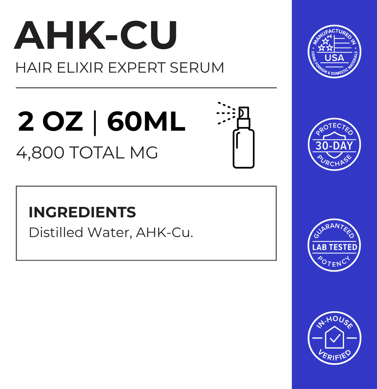 AHK-Cu Peptide Hair Elixir 4800mg