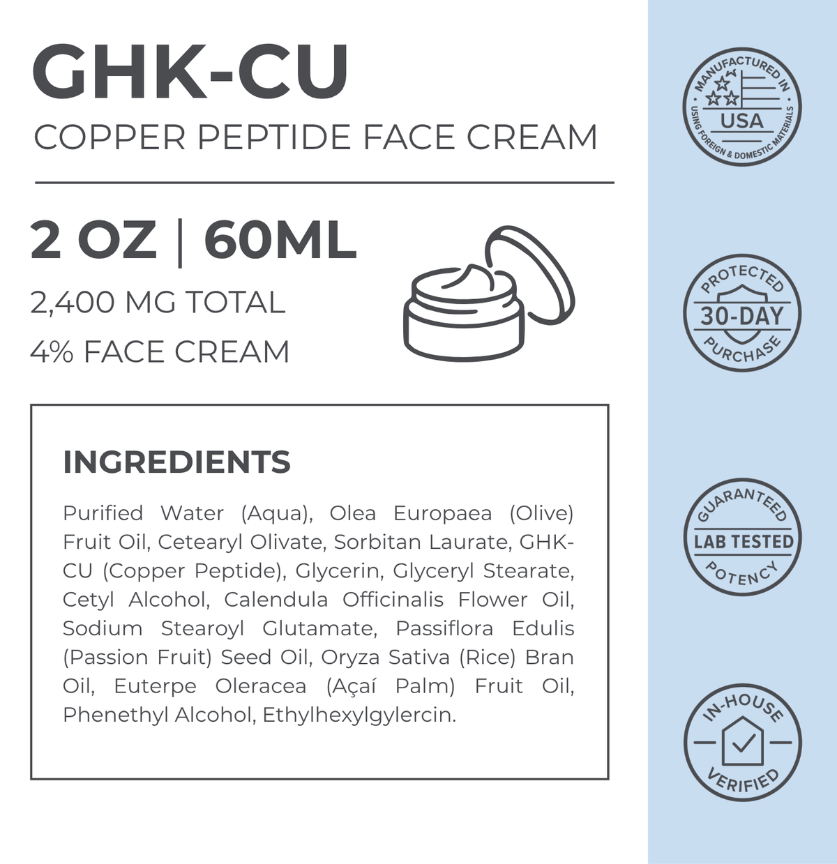 GHK-Cu Copper Peptide Repair Cream