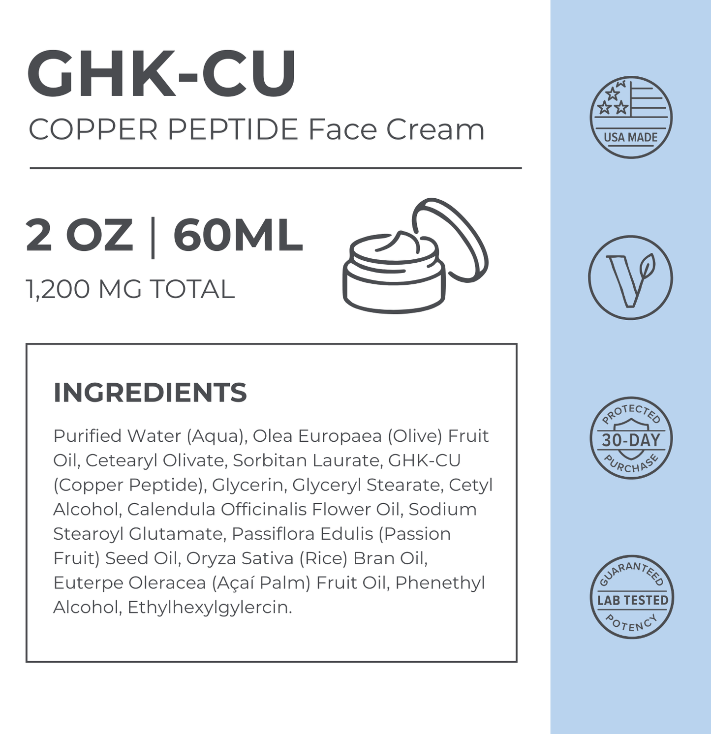 GHK-Cu Copper Peptide Face Cream