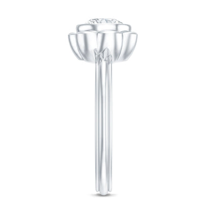 Engagement Ring with Bezel | 1.25 Carat Round Diamond, (EF-VS)
