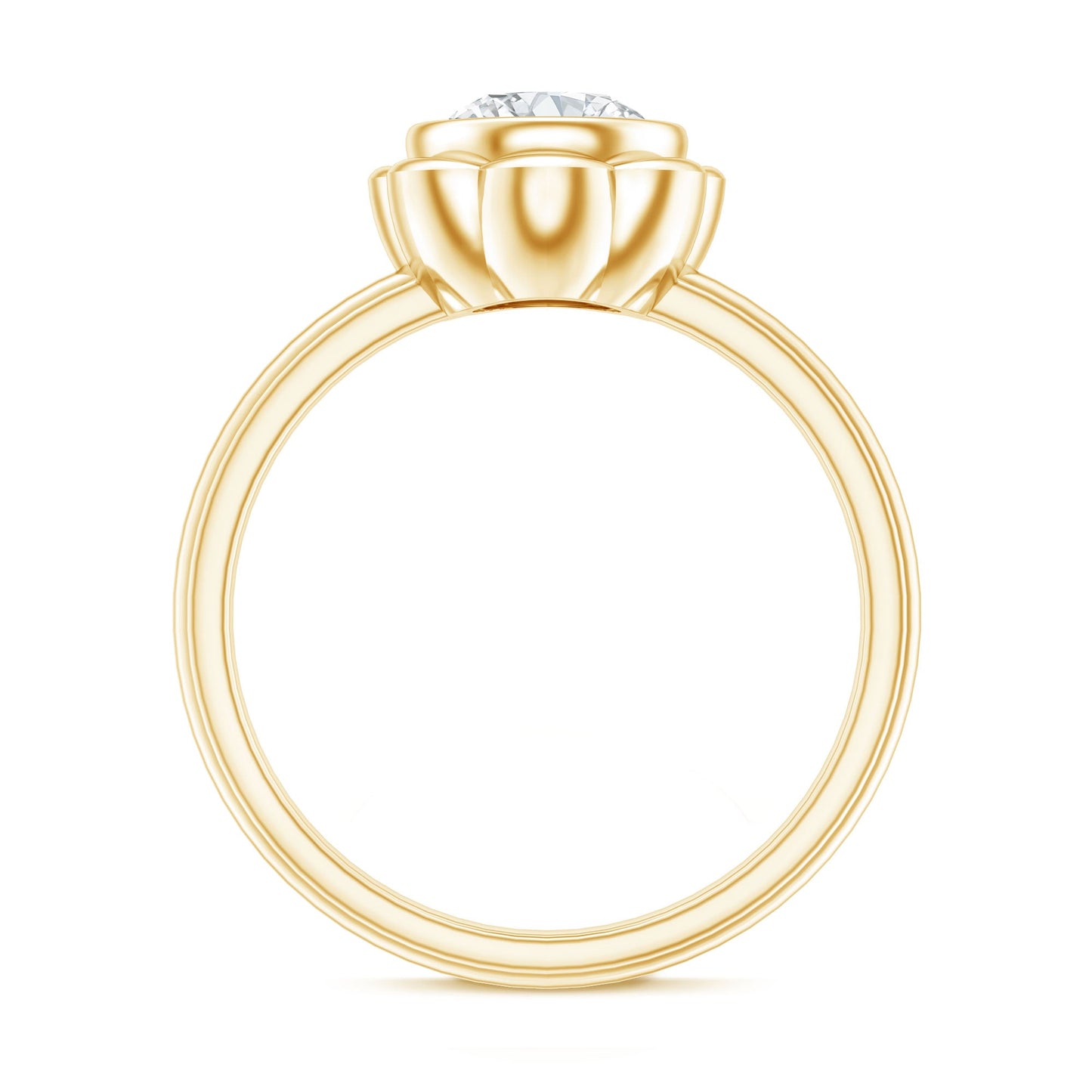 Engagement Ring with Bezel | 1.25 Carat Round Diamond, (EF-VS)