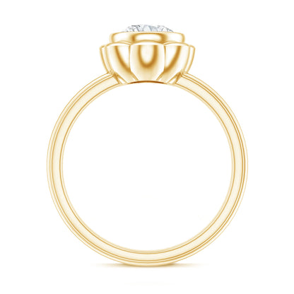 Engagement Ring with Bezel | 1.25 Carat Round Diamond, (EF-VS)