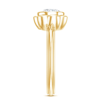 Engagement Ring with Bezel | 1.25 Carat Round Diamond, (EF-VS)
