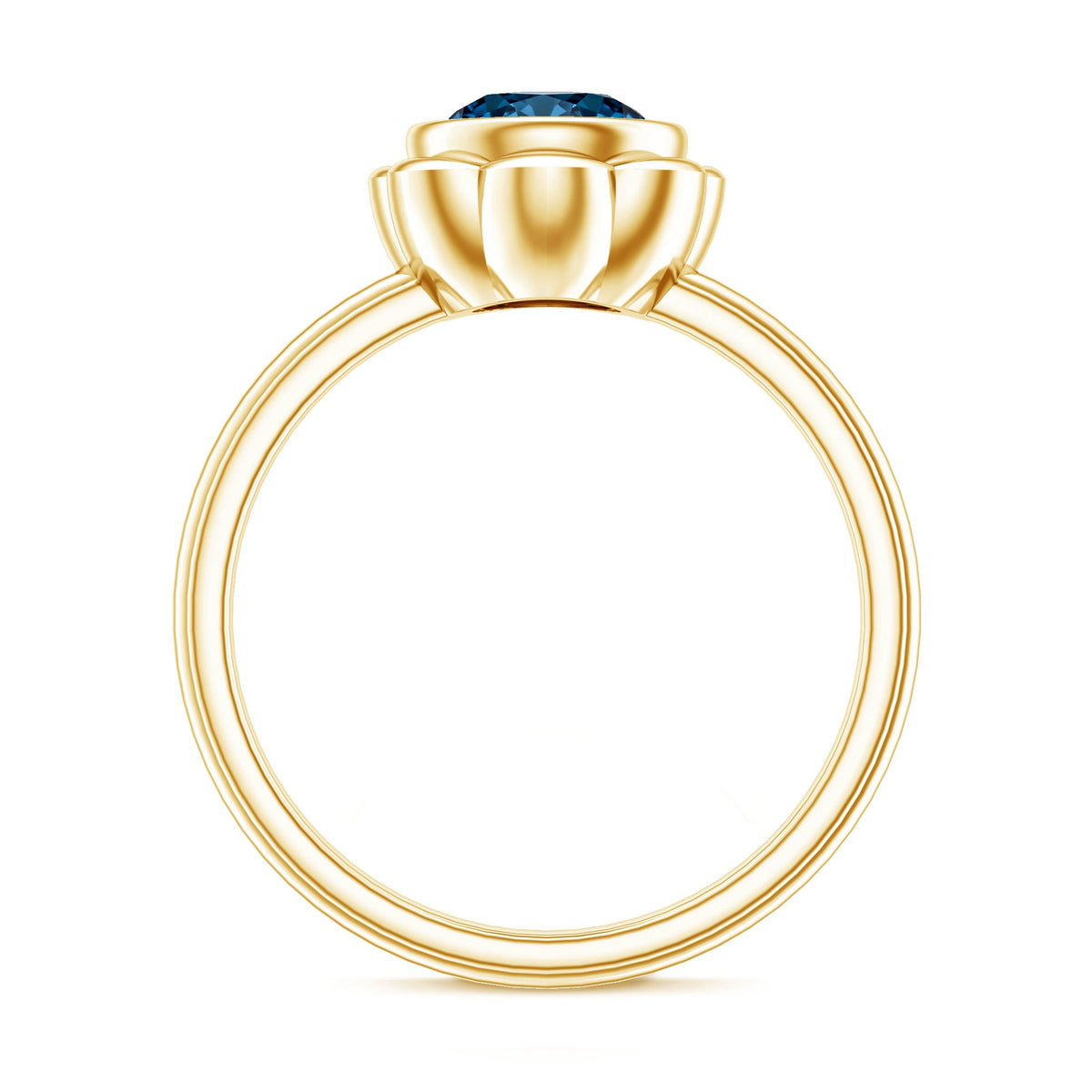 Genuine 1.35 Carat London Blue Topaz Solitaire Engagement Ring