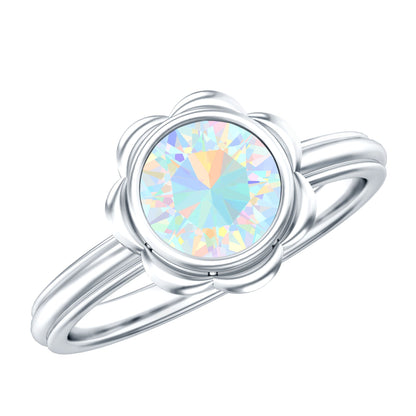 1.5 Carat Ethiopian Opal Engagement Ring for Women