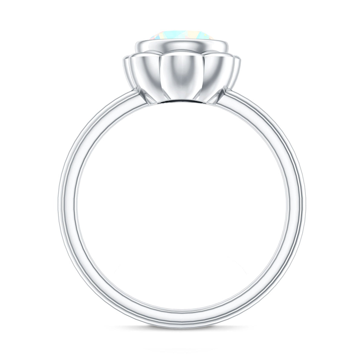 1.5 Carat Ethiopian Opal Engagement Ring for Women