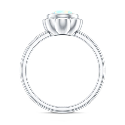 1.5 Carat Ethiopian Opal Engagement Ring for Women
