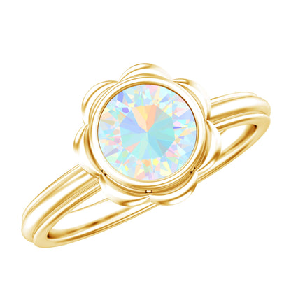 1.5 Carat Ethiopian Opal Engagement Ring for Women