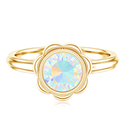 1.5 Carat Ethiopian Opal Engagement Ring for Women