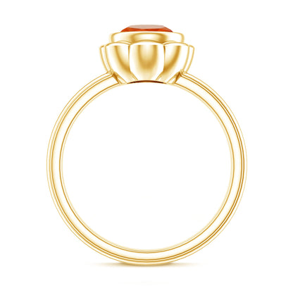 1.5 Carat Real Fire Opal Flower Engagement Ring