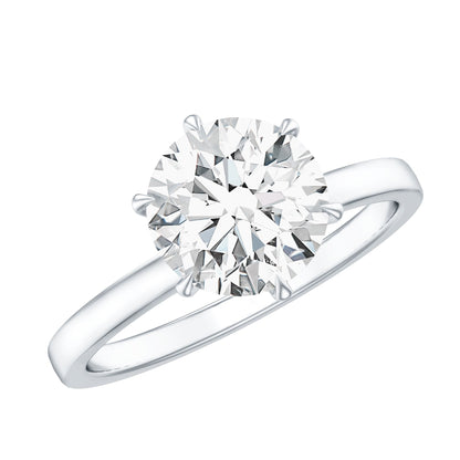 white gold round diamond ring