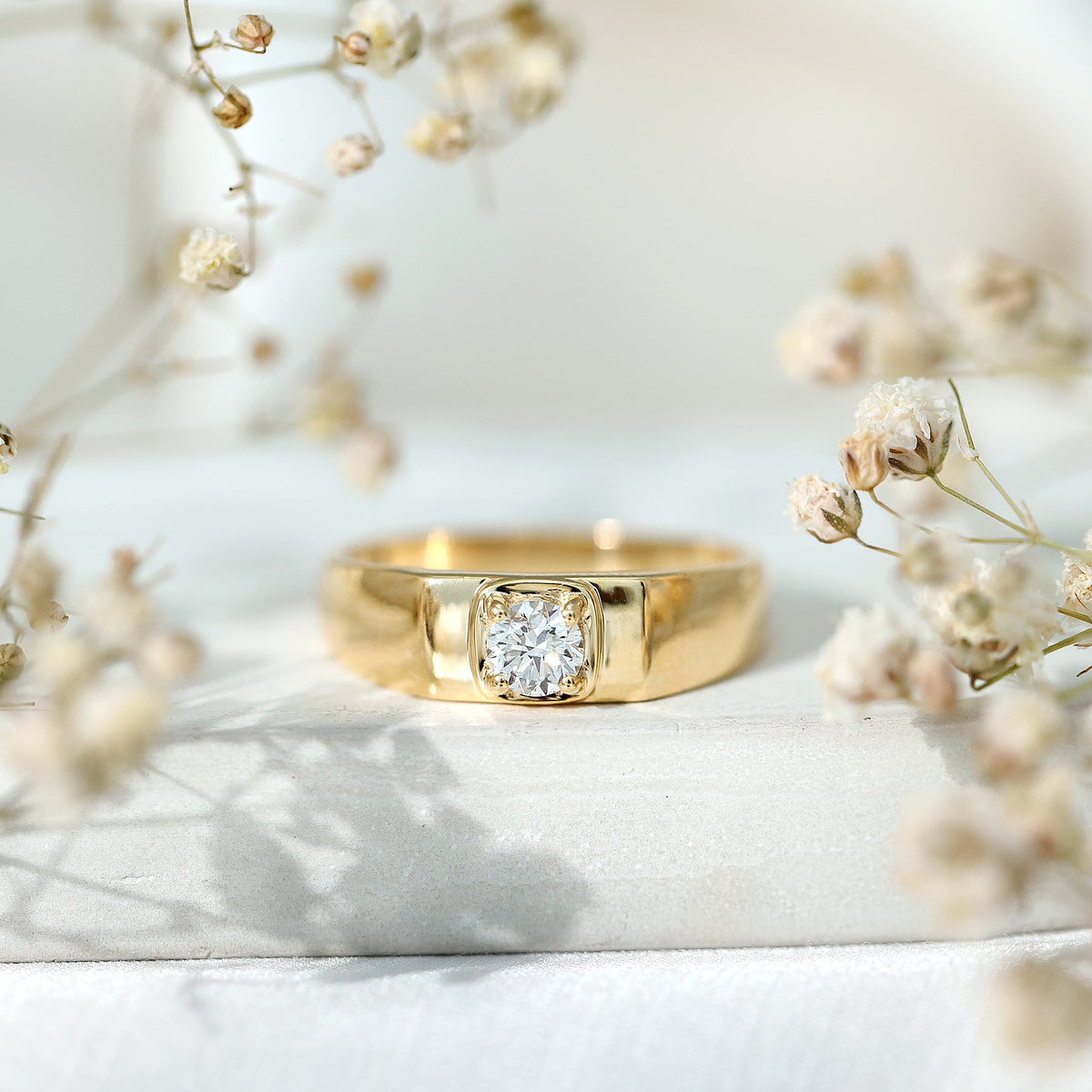 Diamond Engagement Ring for Men, EF-VS Brilliant