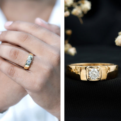 Diamond Engagement Ring for Men, EF-VS Brilliant