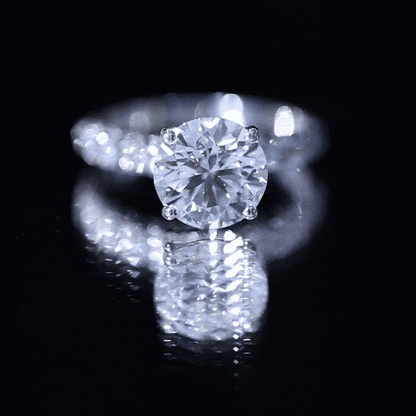 Round Cut 3 Carat Lab Grown Diamond Engagement Ring with IGI Certificate