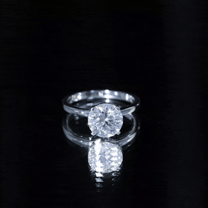 2 Carat Lab Grown Diamond Classic Engagement Ring in Silver