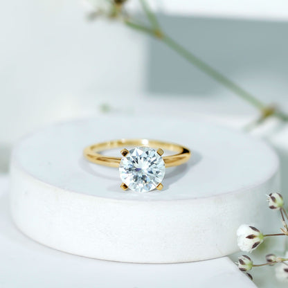 2 Carat Lab Grown Diamond Classic Engagement Ring in Silver
