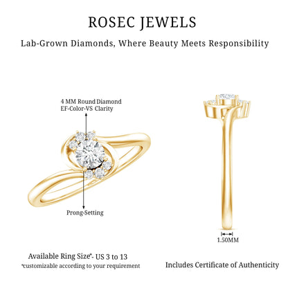 Brilliant Cut Certified Lab Grown Diamond Promise Ring For Her