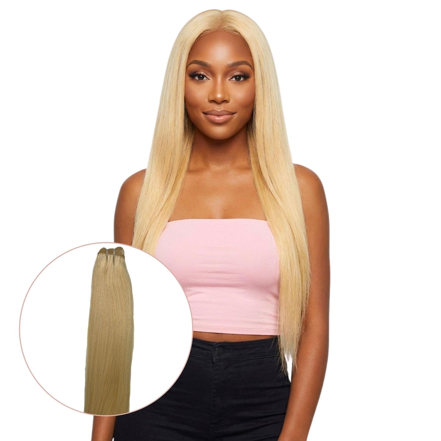 #613 Blonde Straight Hair Bundles