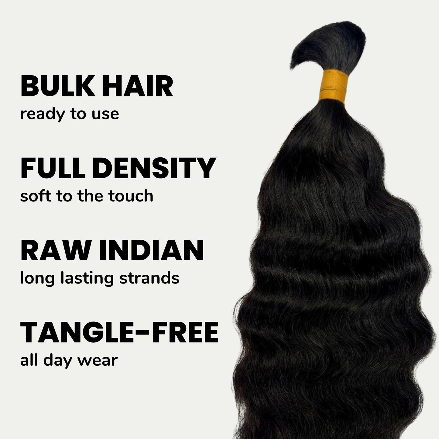 Natural 1B Raw Indian Curly Bulk Braiding Hair