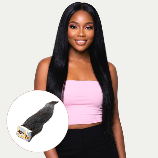 Straight, Tape In | 100% Human Hair Extensions