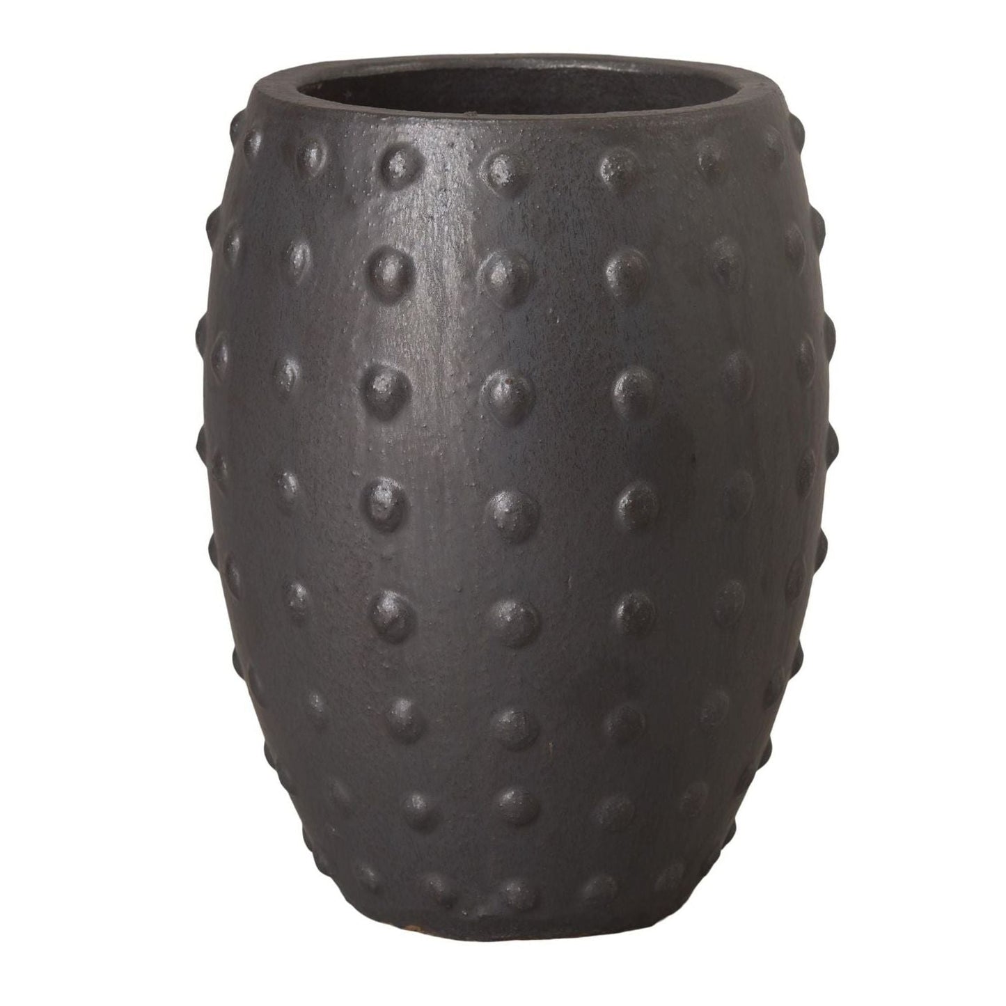 Round Studded Handcrafted Ceramic Outdoor Planter