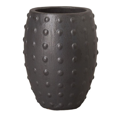 Round Studded Handcrafted Ceramic Outdoor Planter