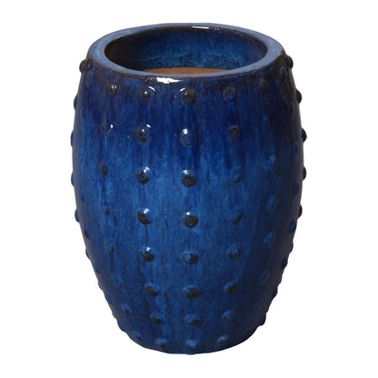 Round Studded Handcrafted Ceramic Outdoor Planter