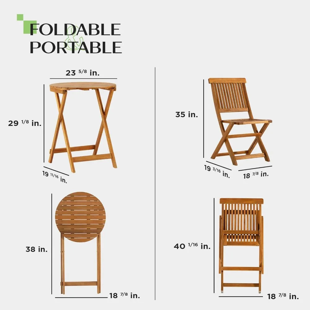 3-Piece Outdoor Bistro Set