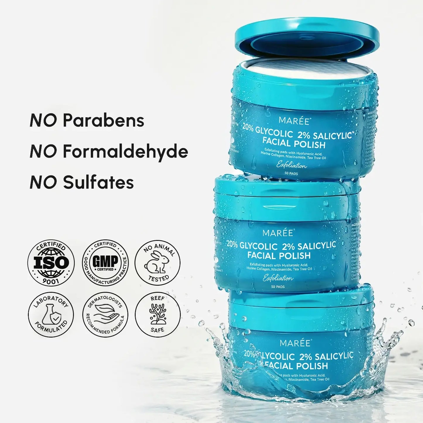 Glycolic & Salicylic Acid Exfoliating Pads