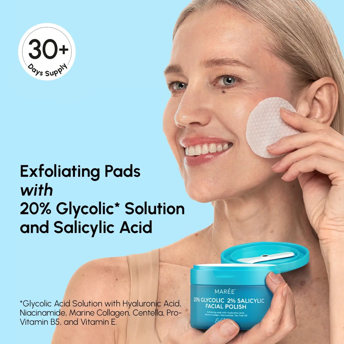 Glycolic & Salicylic Acid Exfoliating Pads