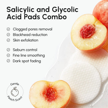 Glycolic & Salicylic Acid Exfoliating Pads